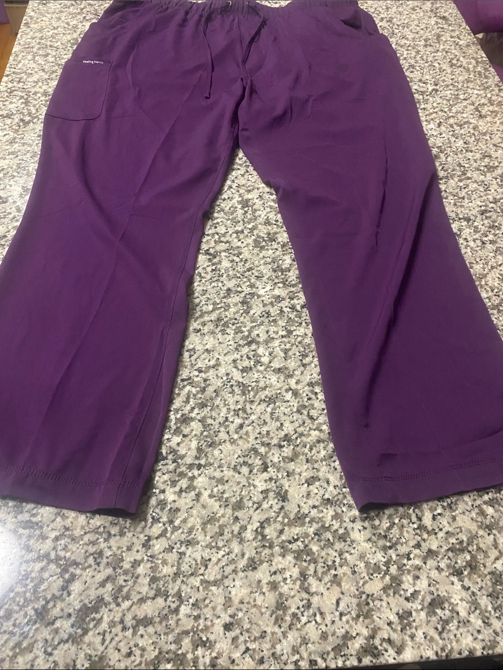 healing hands Women's Deep Purple Drawstring scrub pants